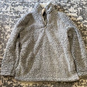 Gray 1/4 zip sweatshirt women’s L